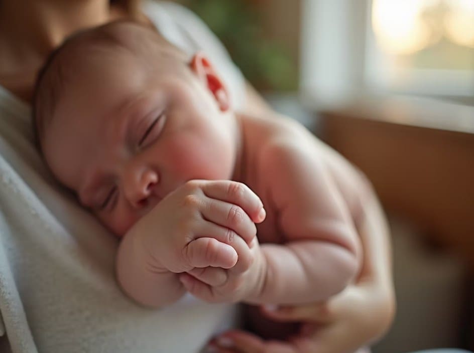 Part 2 Vitamin K Blog - newborn baby sleeping in moms arms